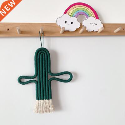 Hand Woven Cotton Rope Cactus Pendant Kid Room Hanging