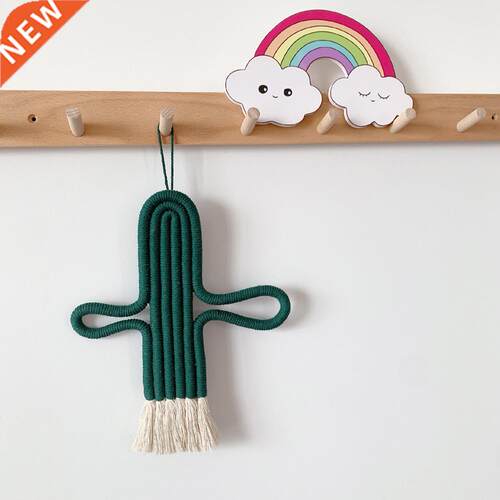 Hand Woven Cotton Rope Cactus Pendant Kid Room Hanging