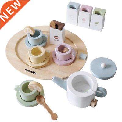 Children's Simulated Wooden Afternoon Tea Set for Little