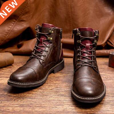 Fashon New Men Boots 2021 Autumn Hgh Qualty nd Mens Handm