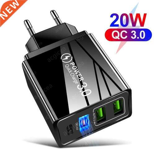 Quick Charge .0 PD USB Charger Universal 0W USB Type C Fas