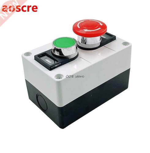 Red Mushroom Green Round Flat Head Momentary Switch Push But