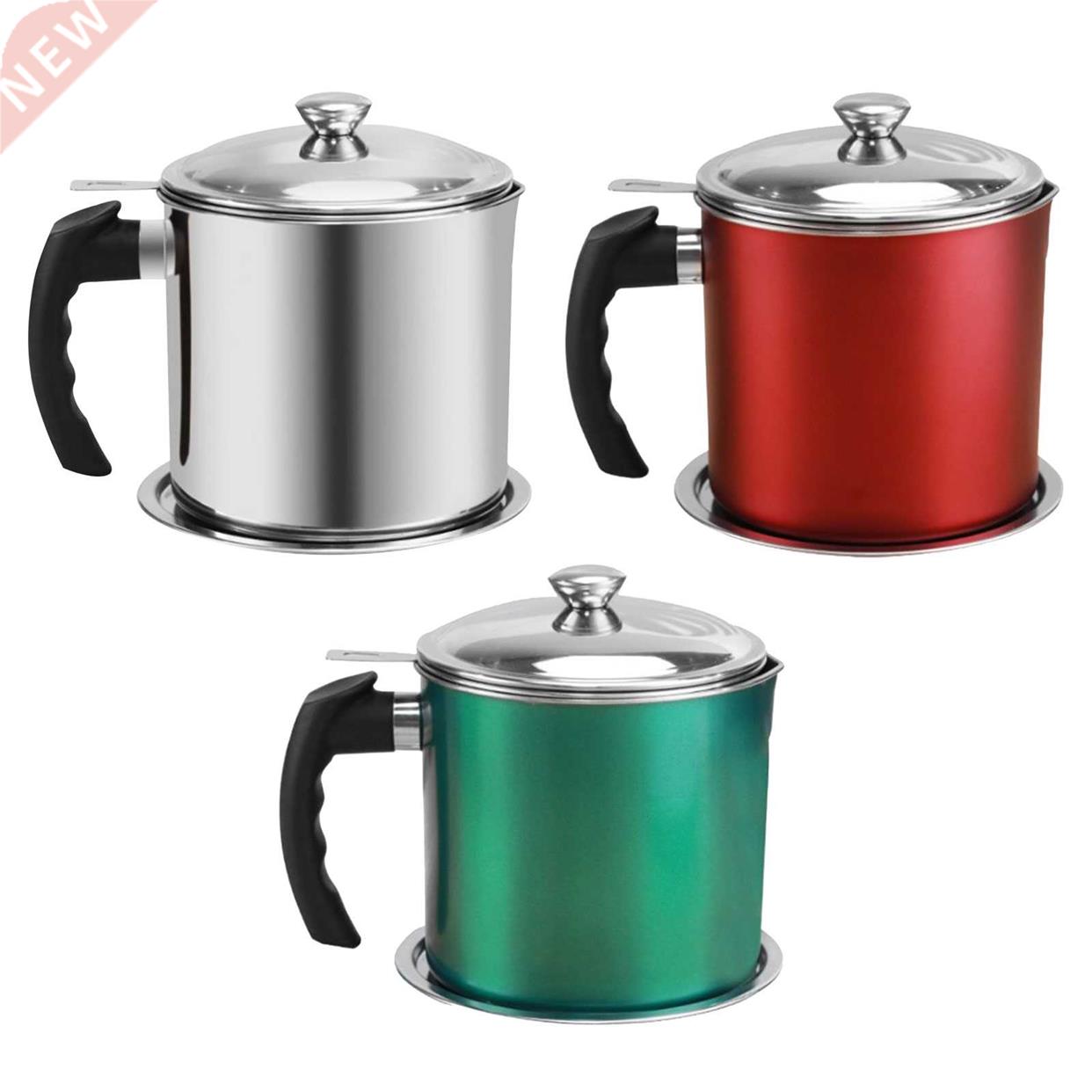 Stainless Steel Kitchen Cooking Tool Oil Filter Storage Can