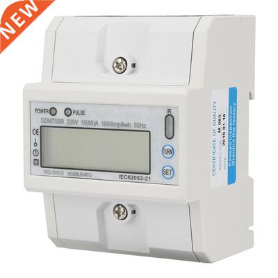 Single Phase 4P LCD Din Rail Electricity Power Consumption W