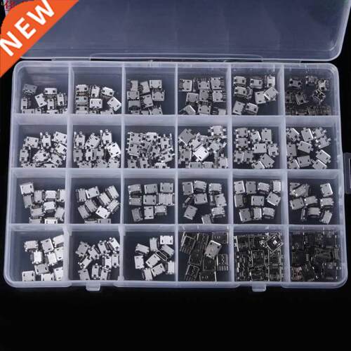 40 Pcs 24 Models Micro USB Connector Socket Jack 适用于 MP3/
