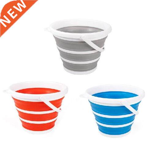 Portable Pail with carrying handle Folding Silicone