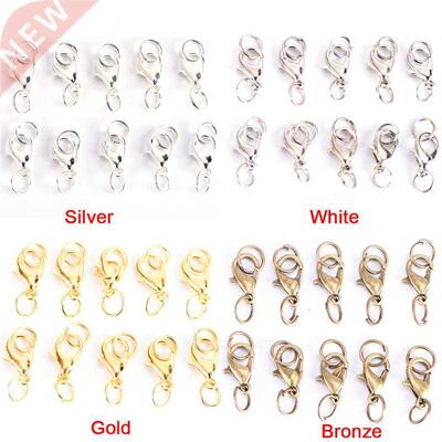 20Pcs Boho Style Lobster Claw Clasps Split Ring Jump Rings M