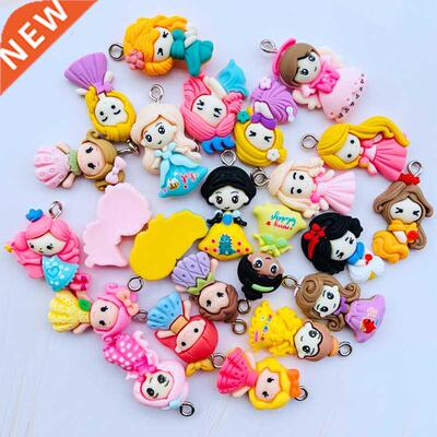 20 Pcs Lovely Kawaii Cartoon Princess Series Resin Flat DIY
