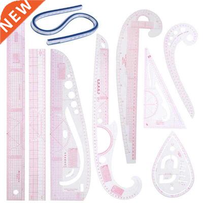 9PCS Cutting Ruler DIY Clothing Sample Grading Sewing Tailor