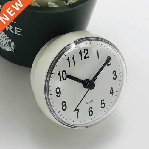 Mini Sucker Wall Clock Bathroom Anti-Fog Waterproof 7cm Kitc