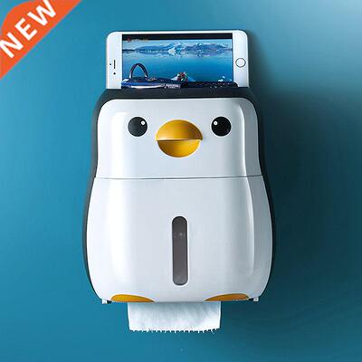 Creative Cute Penguin Shape Wall-mounted Toilet Roll Paper H