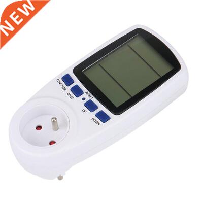 220V AC FR Digital LCD Power Meter Wattmeter Socket Wattage