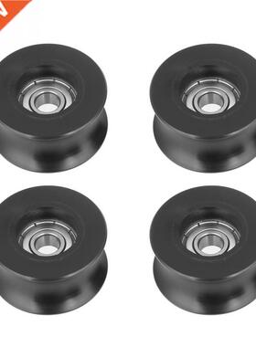 4pcs Black 0840UU U Type U-Groove Pulley Roller Guide Wheel