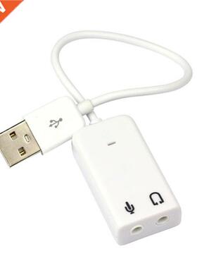 USB 2.0 Virtual 7.1 Channel Audio Sound Card Adapter White F