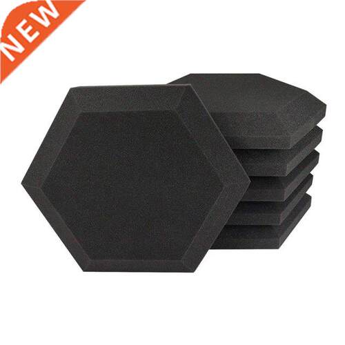 6 Pcs Acoustic Foam Board,Hexagonal Studio Sloped Heel Board