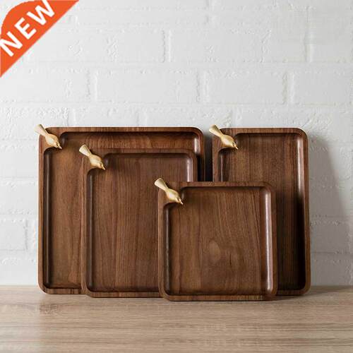 Creative Black walnut Wooden manual Magpie Gold Household