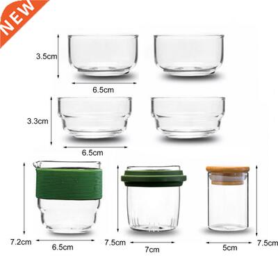 1 Set Tea Kettle Heat-resistant Stackable Glass Easy to Stor