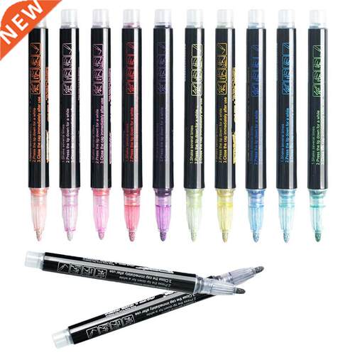 12 Pieces Glitter Marker Pens Double line outline pen