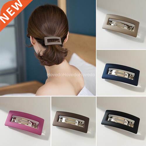 Korean Matte Snap Hair Clips Elegant Hair Claw for Women Gir