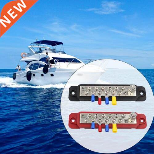 1 Pair 12 Point Terminal Power Distribution Block Red &