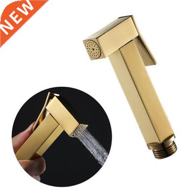 Shiny Gold Handheld Bidet Sprayer Brass Square Shower Head D