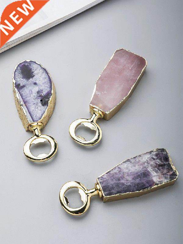 ins nordic style natural pink crystal bottle opener