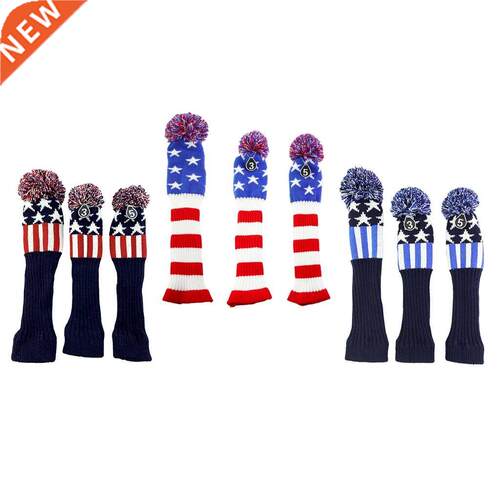 Knit Pom Pom Head Cover, Driver,Fairway Wood, Hybrid