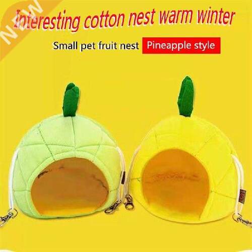 Hamster House Pet Cage Warm Coral Velvet Nest Cute Small
