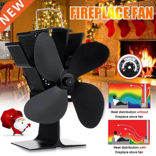 4/5/6/7 Blades Fireplace Fan Wood Burning Real Hot Power Fir
