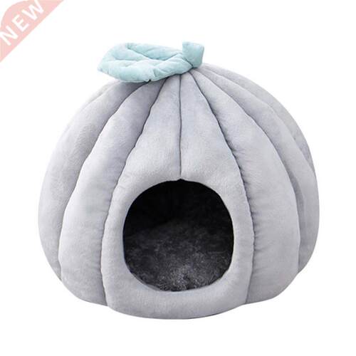 Igloo Pet Bed Collection Soft Semi-Closed Pumpkin Shape