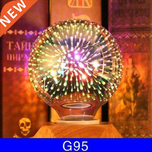 3D Color Retro Firework Decoration Light G95 LED Bulb