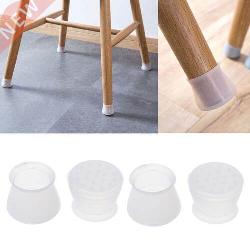 4Pcs Silicone Clear Chair Leg Feet Pads Furniture Table Cove