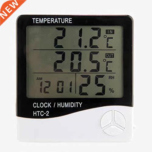 Real Timber Multifunction Thermometer Hygrometer Alm Clock
