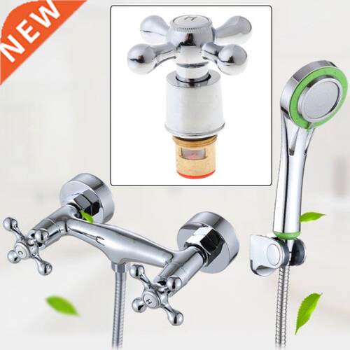 1Set Copper Cross Handle Bath Sink Faucet Handle for Kitchen