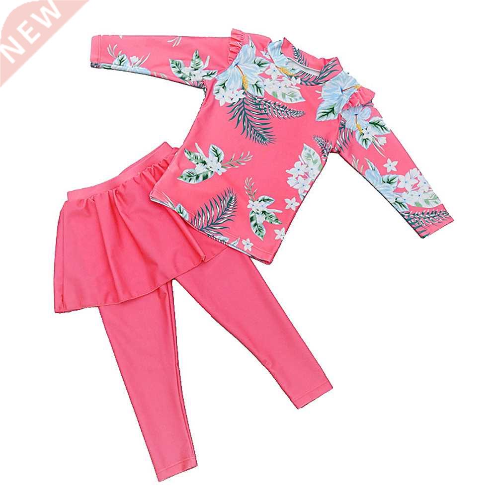 Girl Two Pieces Suit 2-11 Year Children Long Sleeve Skirt Sw