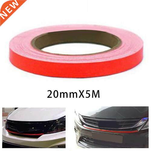 15mmX10m/20mmX5m Red Lining Reflective Vinyl Wrap Film Car S