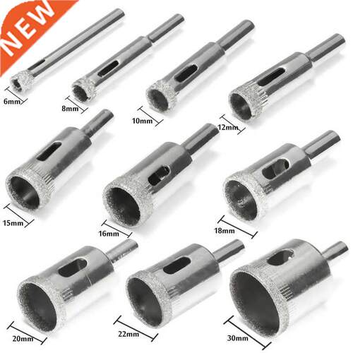 10/15pcs Set Tile drill bit Set Diamond Coated Tile Marble