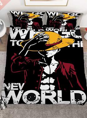Japanese Anime Cartoon One Pieced edding Set Luffy Pillow C