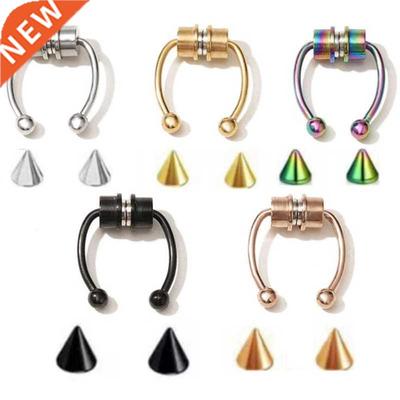 Stainless Steel Fake Nose Ring Hoop Magnetic Septum Nose Rin