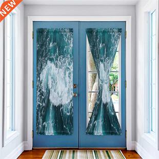Aquamarine Waters Sea Japanese Door Curtain for Living Room
