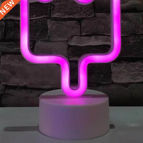 LED Neon Sign Night Light Bedside Home Party Bar Lamp Ice