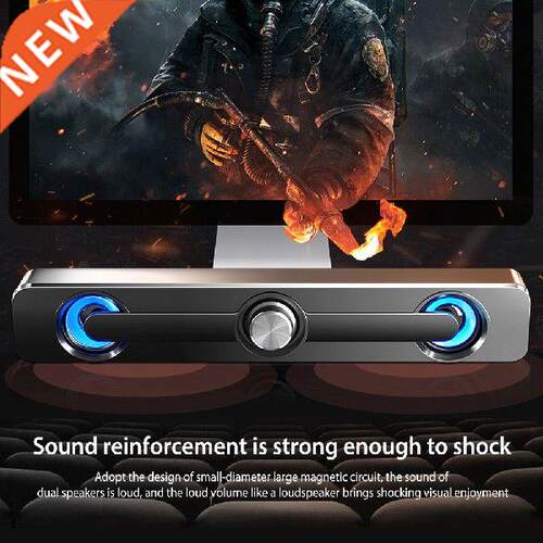 V-111 Computer Speaker USB Wired Powerful Bar 9D Stereo