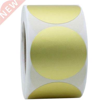 100-500pcs Labels Blank Round Golden Craft Stickers Seal Lab