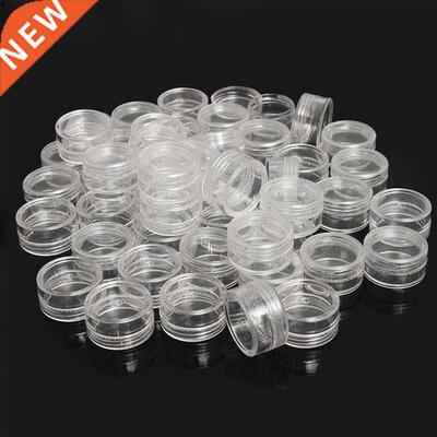 50Pcs 2.5ML Clear Plastic Jewelry Bead Storage Box Small Ro