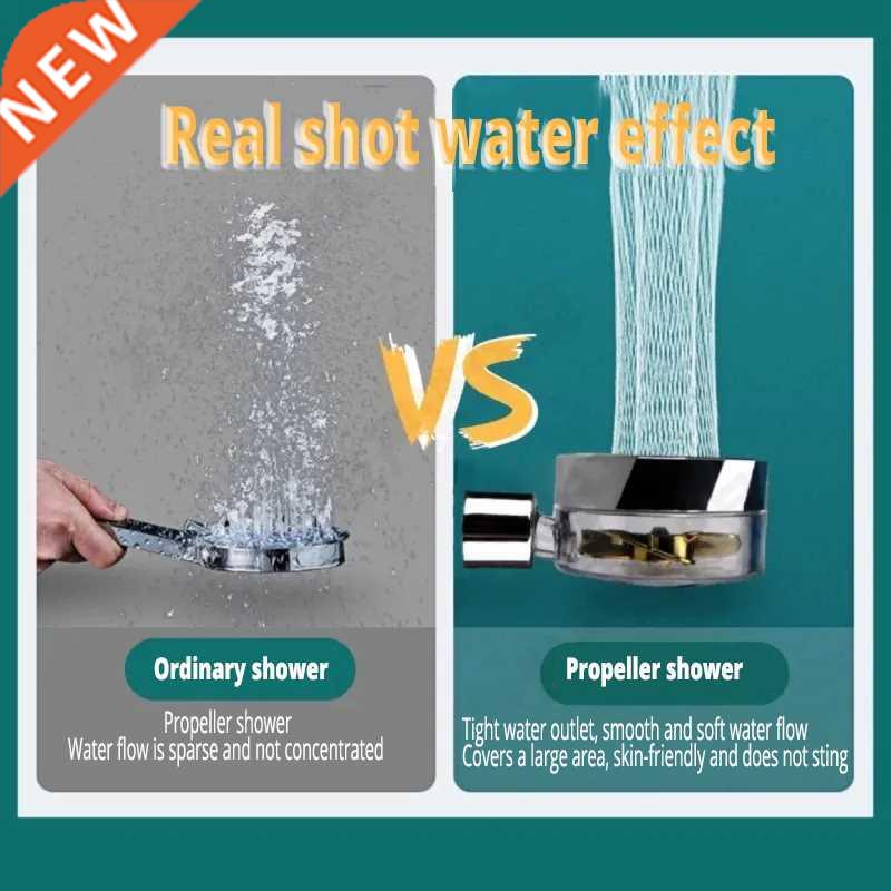 360 Degrees Rotating Rainfall With Small Fan Hand-held Showe