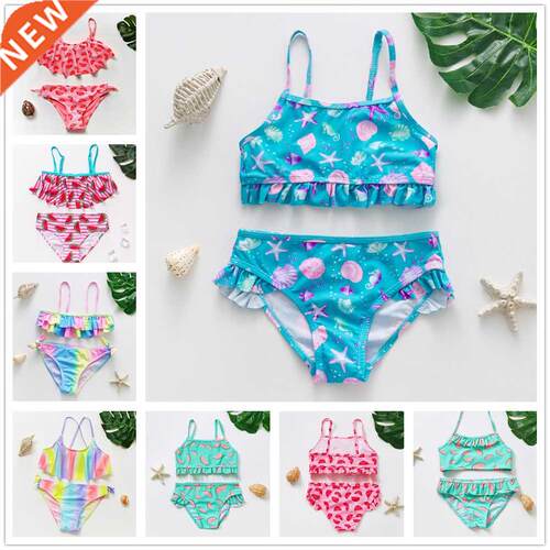 2~16Year Teenager Girls Swimwear Two pieces Girls swimsuit H