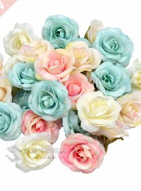 50pcs 4cm Mini Artificial Silk Rose Flower Head Wedding Chr