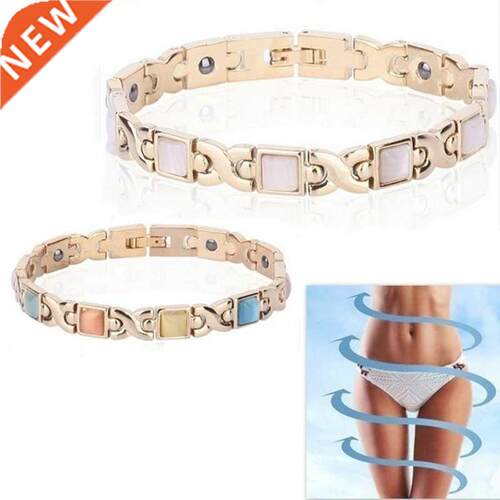 Elegant Women Rose Gold Energy Stone Magnetic Therapy Weight