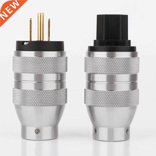 Hi-End Preffair Gold /Rhodium Plated US Power Plug IEC Audio