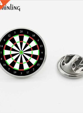 2017 New Design Dart Board Lapel Pins Round Glass Handmade M